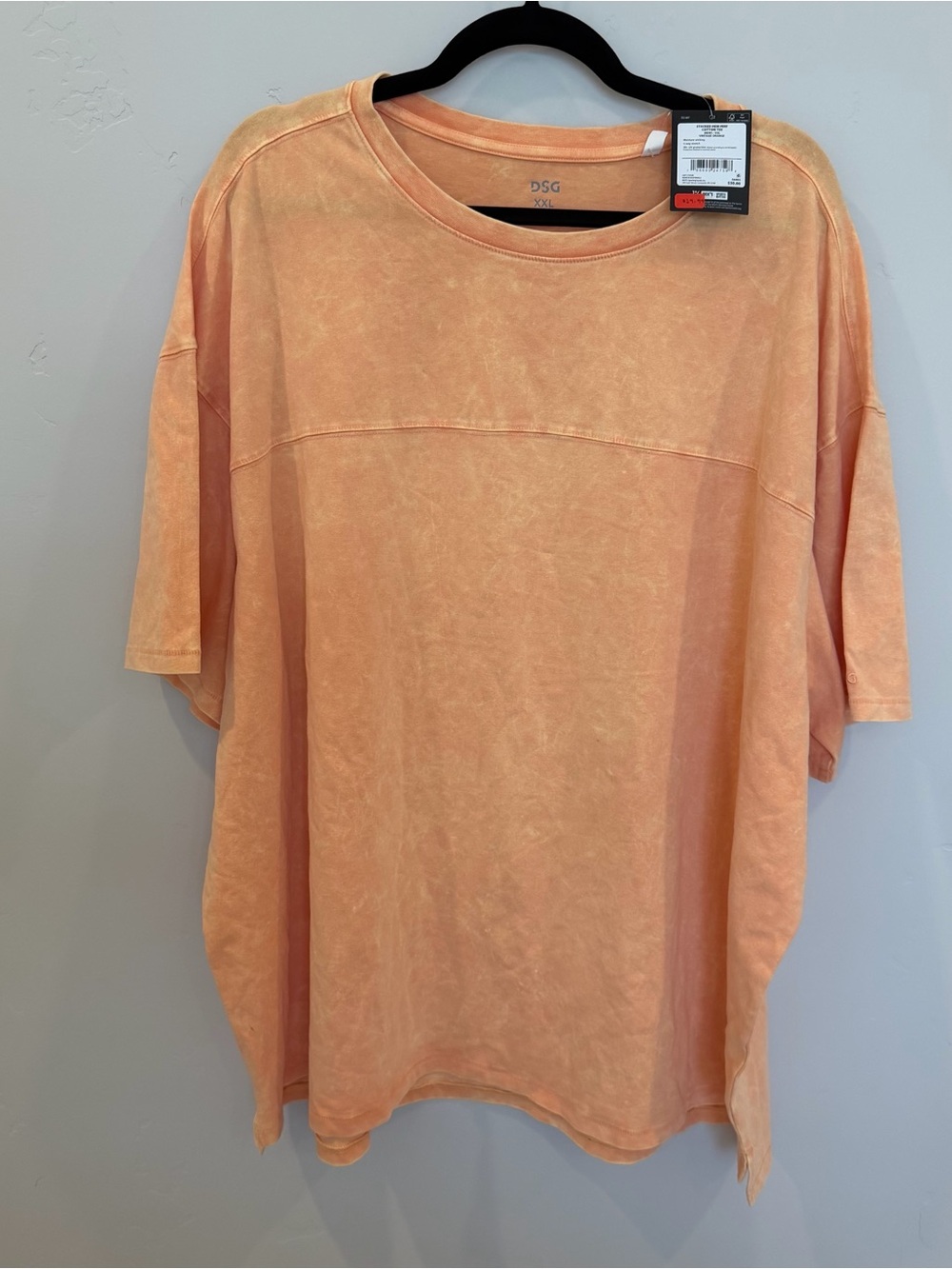 DSG Stacked Hem Perf Cotton Tee, XXL, Vintage Orange, 50+ UV Protection